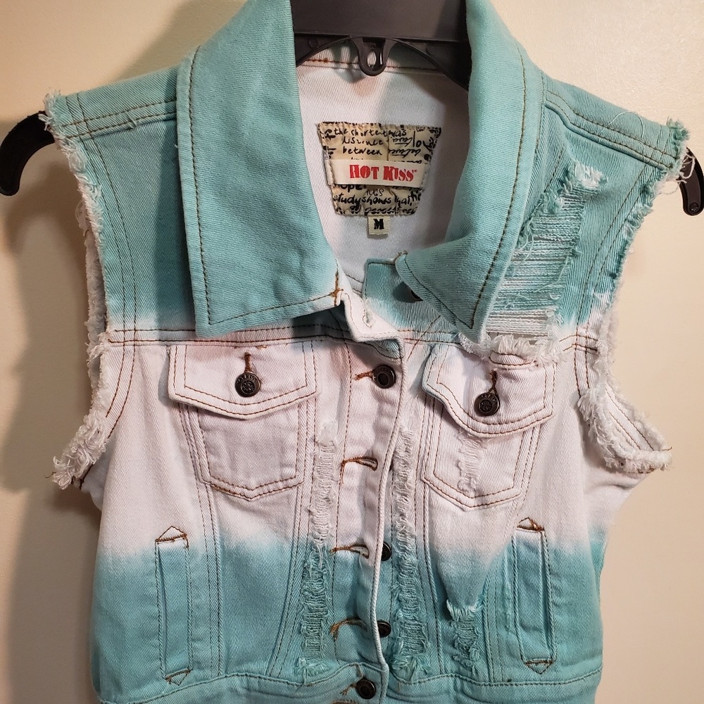 Hot Kiss girls denim vest medium